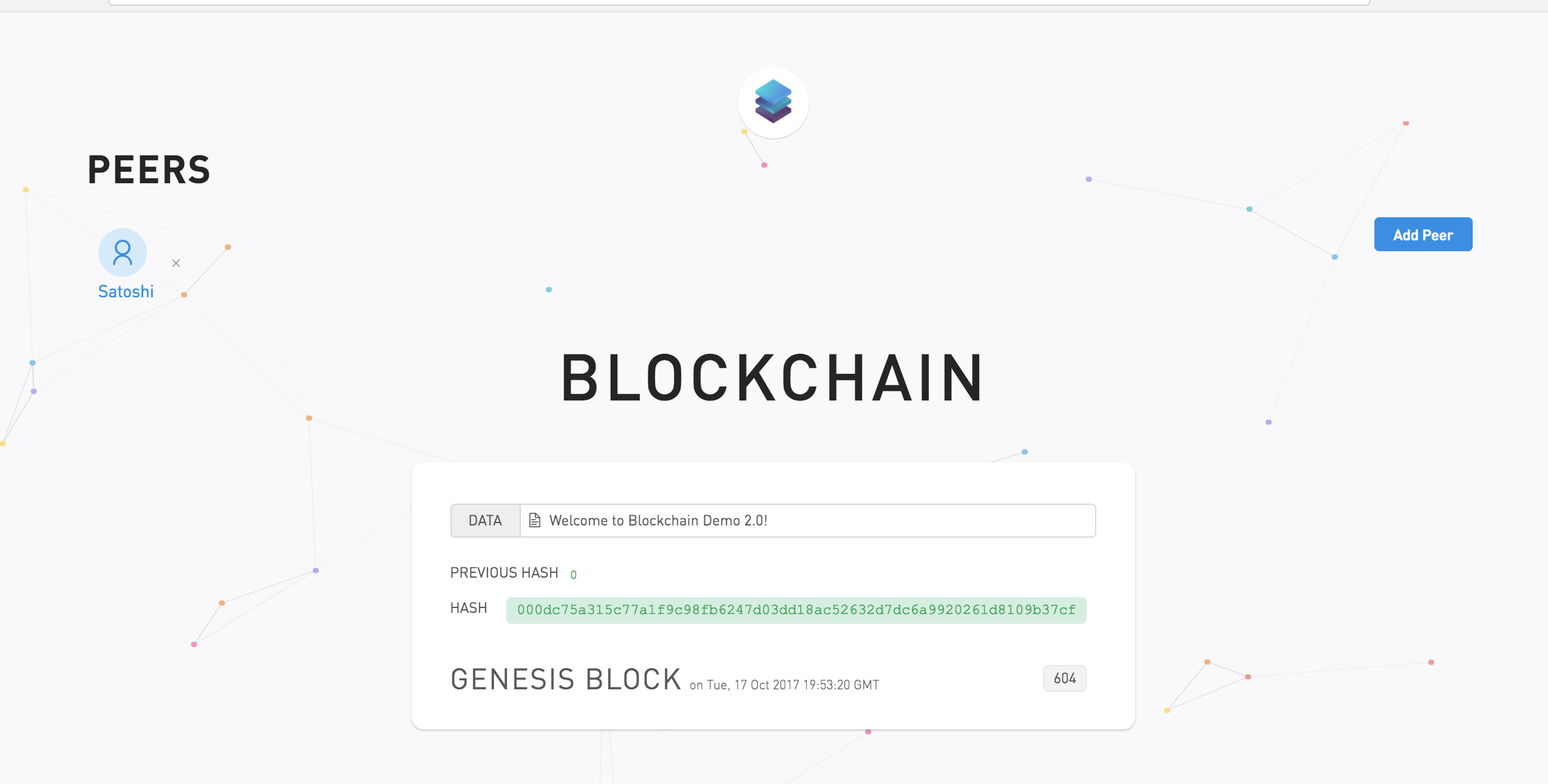 blockchain demo application